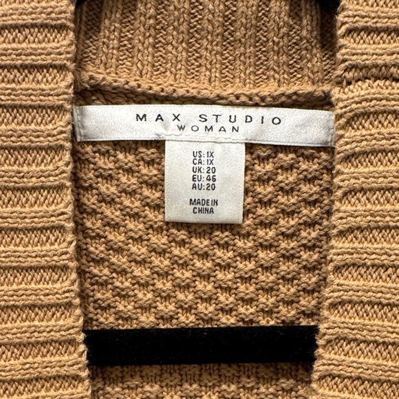 Max Studio Women's Tan Cardigan Sweater. Worn Once! - Picture 2 of 3